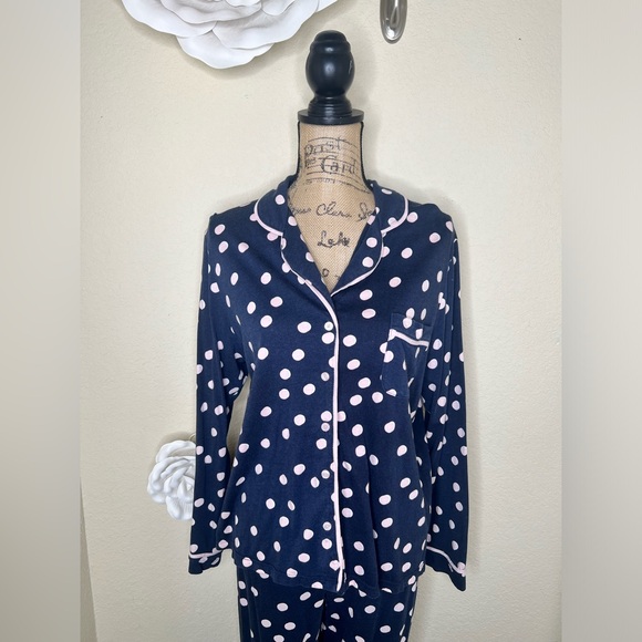 NTM: Kate Spade Dream a Little Dream Polka Dots Pajama Set Size XL - Picture 3 of 16